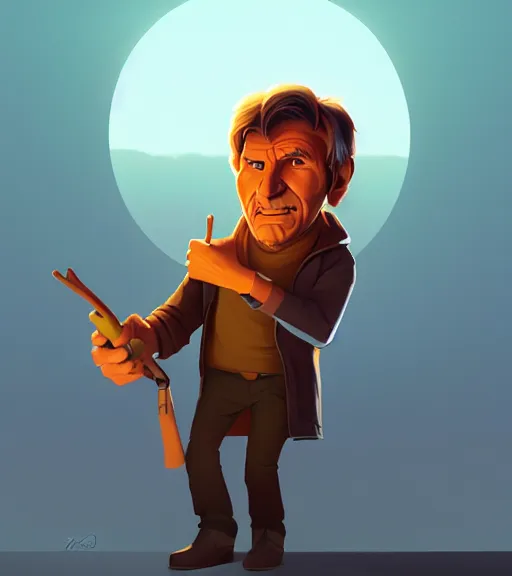 Image similar to icon stylized minimalist harrison ford as gourd!!, loftis, cory behance hd by jesper ejsing, by rhads, makoto shinkai and lois van baarle, ilya kuvshinov, rossdraws global illumination