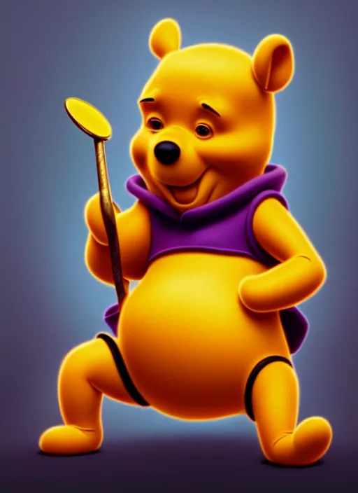 Prompt: winnie the pooh : : polished evil weta cyborg dictator chinese president xi jinping : : disney pixar movie still photo : : hi - fructose, sci fi decadent highly - detailed digital painting, golden ratio, octane render, artstation, smooth, sharp focus, scott robertson, artgerm, mucha, loish, wlop : :