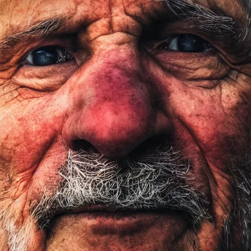 Prompt: iPhone photograph of a man's face