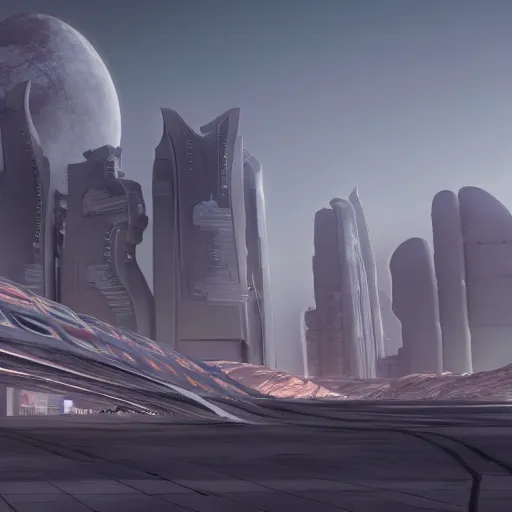 Prompt: futuristic city in the mars design by norman foster unreal engine 8k