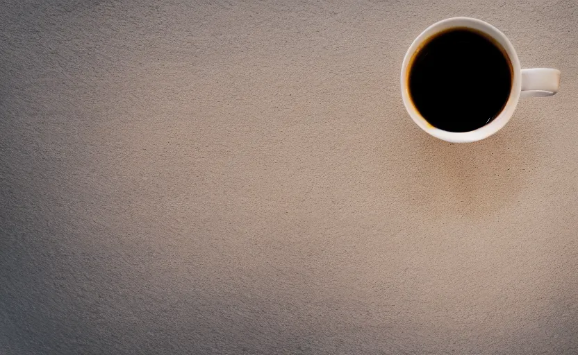 Prompt: top view of a coffee, natural light, cinematic lighting, 8 k