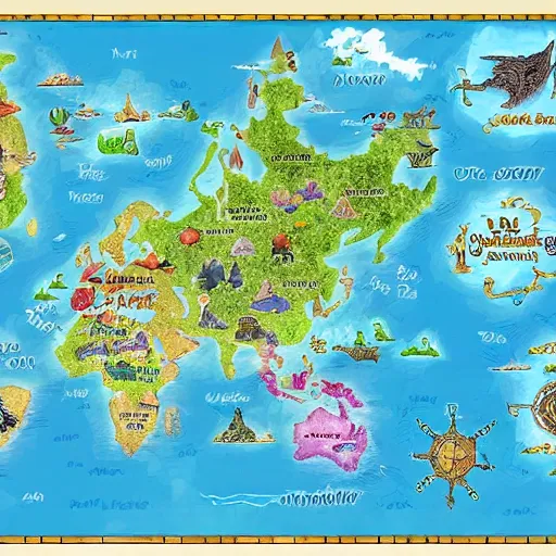 Image similar to map of fantasy world