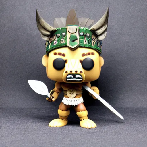 Image similar to spartan shaman wolf peyote funko pop