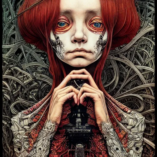 Prompt: portrait painted in jacek yerka style drawn by vania zouravliov and takato yamamoto, inspired by cyberpunk, intricate acrylic gouache painting, high detail, sharp high detail, artstation