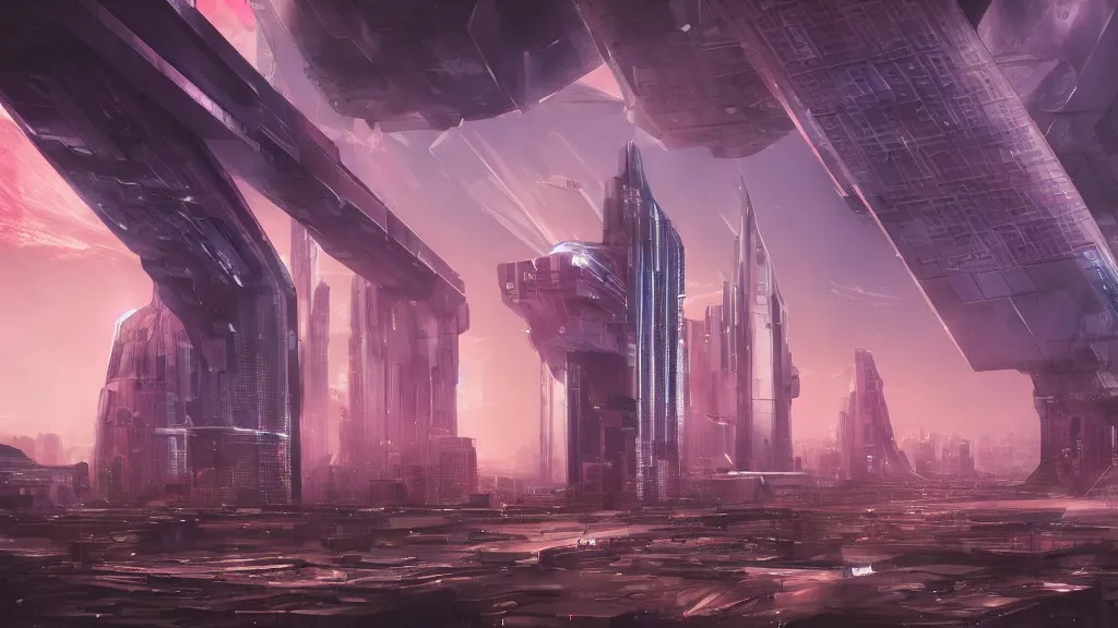 Cyberpunk city, futuristic, spaceships, towers, artwork, Sci-fi, HD  wallpaper