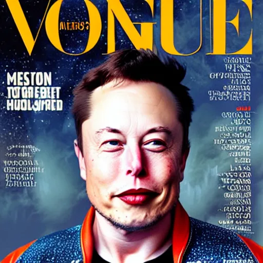 Image similar to a portrait of elon musk as an astronaut in mars, vogue magazine cover, highly detailed