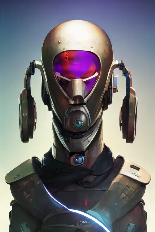 Image similar to epic mask helmet robot ninja portrait stylized as fornite style game design fanart by concept artist gervasio canda, behance hd by jesper ejsing, by rhads, makoto shinkai and lois van baarle, ilya kuvshinov, rossdraws global illumination radiating a glowing aura global illumination ray tracing hdr render in unreal engine 5