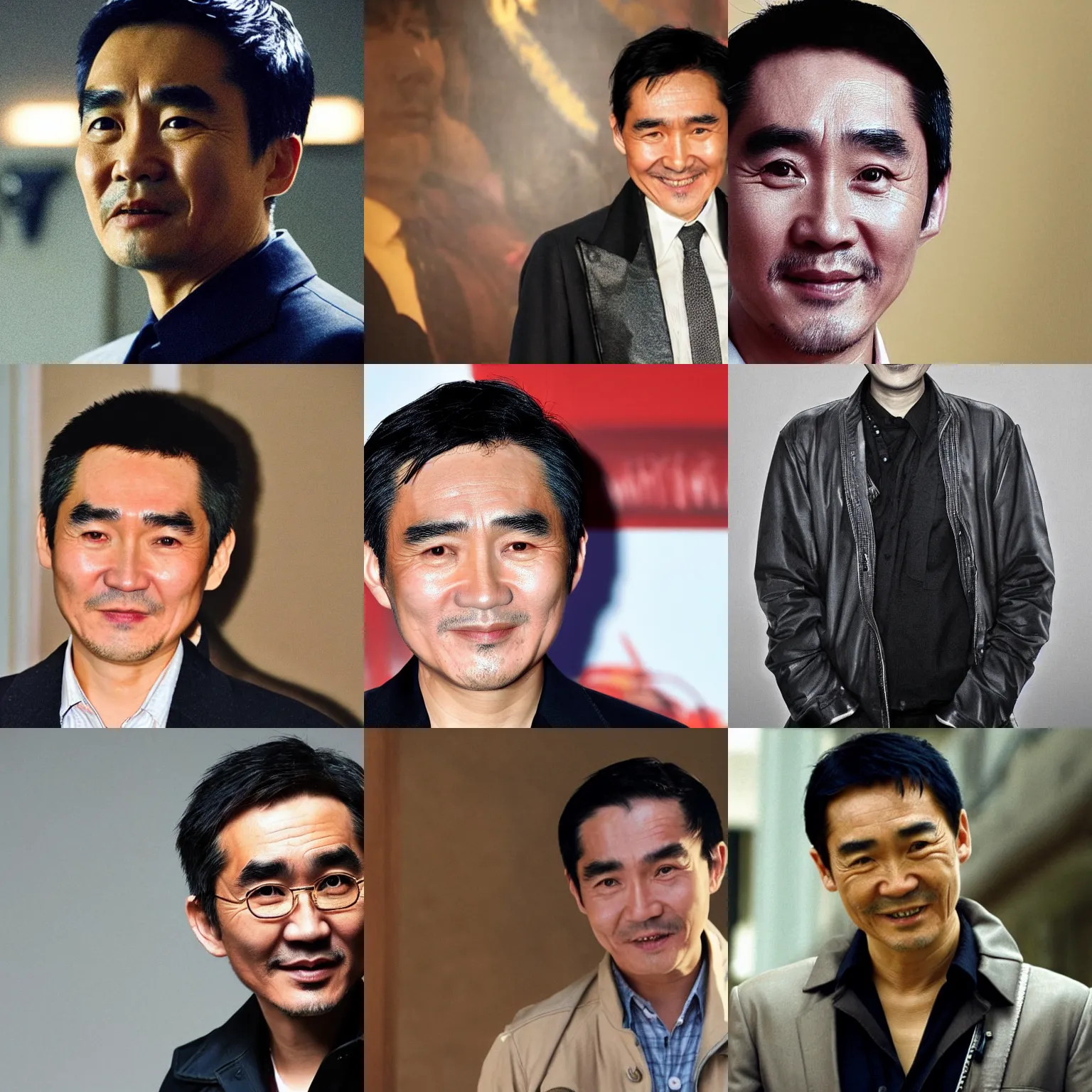 Prompt: tony leung with an awkward confused smile, extremely detailed, high quality,