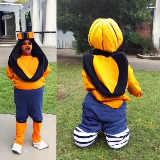 Image similar to bee dressed as an inmate