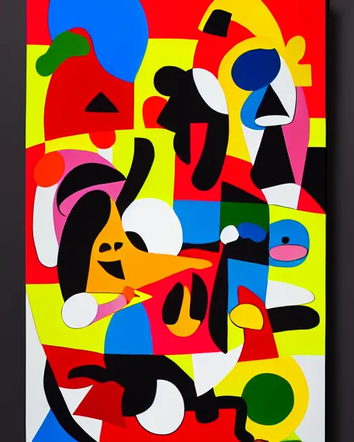 Image similar to rage, rage against the dying of the light | abstract art painting | high contrast | inspired by george condo | inspired by jean arp | trending on artstation