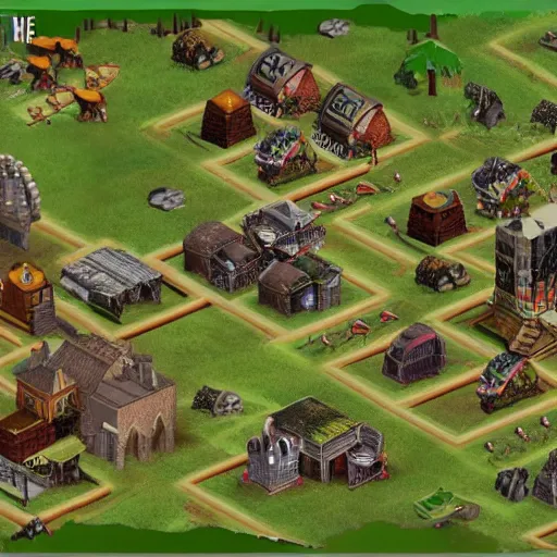 Prompt: A screenshot of the 90s isometric RTS game about managing a decaying national park, shows the UI