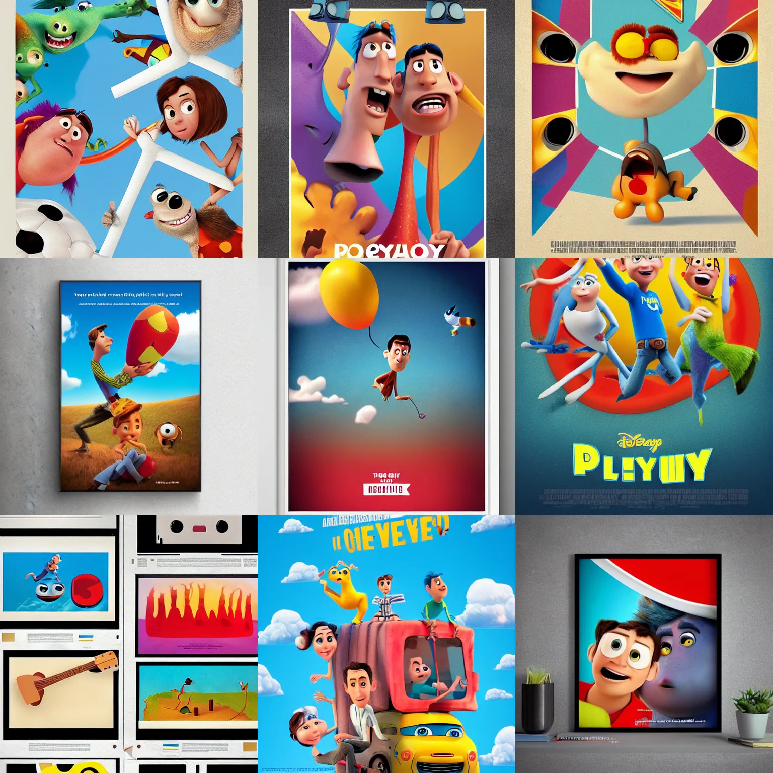 Prompt: playful creativity, pixar movie poster