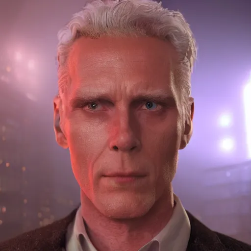Prompt: john glover as lionel luthor in smallville, portrait made out of rain, realistic, highly detailed, neon, rendered in octane, unreal engine, beautiful, trending on artstation, emotional