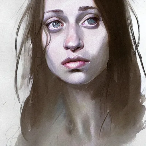 Prompt: a beautiful sketch painting portrait of Young Fiona apple in the late 1990s, Artstation, CGsociety