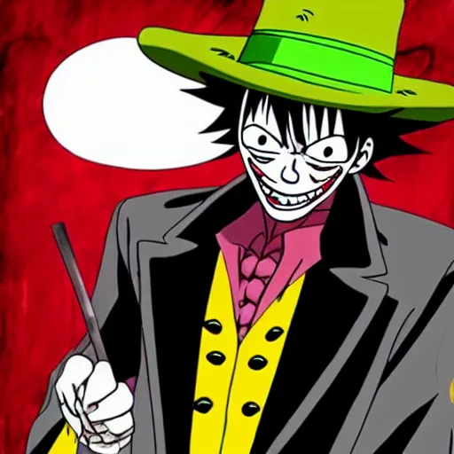 Image similar to Luffy as The Joker