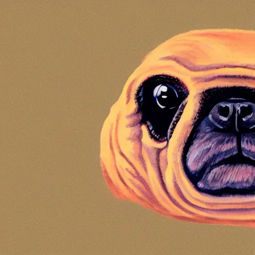 Image similar to A tardigrade with the eyes and mouth of a pug, national geographic-file-photograph, paywall-content, premium-award-winning, trending on artstation