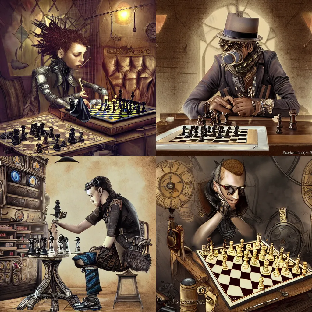 chess boxing in the style of enki bilal, Stable Diffusion