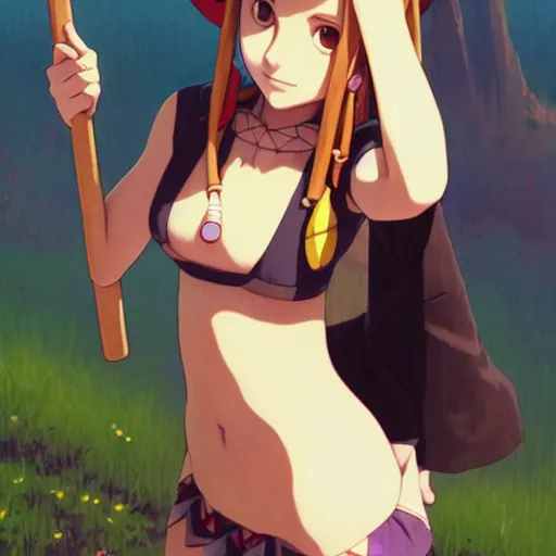 Prompt: beautiful boyish natalie portman alluring gravure model in majora's mask, wearing wooden mask and baseball cap and leotard, street wear with subtle mayan patterns, aztec bathing suit, gapmoe yandere grimdark, trending on pixiv fanbox, painted by greg rutkowski makoto shinkai takashi takeuchi studio ghibli, akihiko yoshida