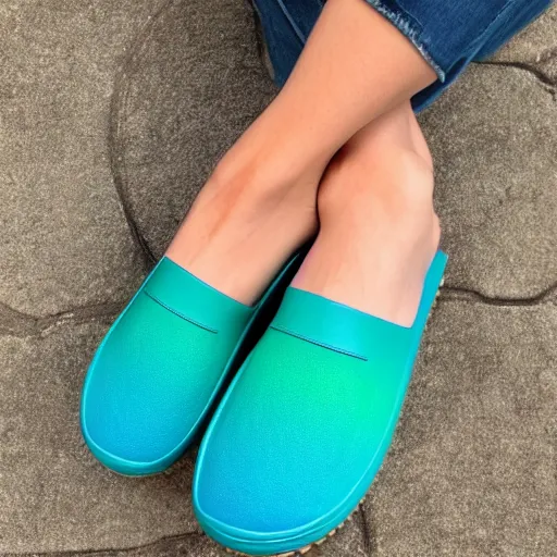 Image similar to blue green ombre crocs