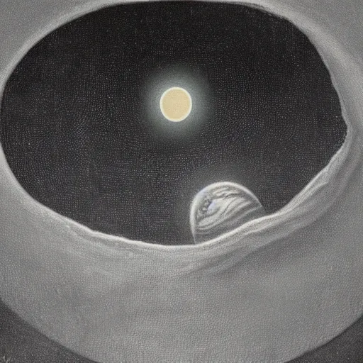 Image similar to the moon as eye, surrealism