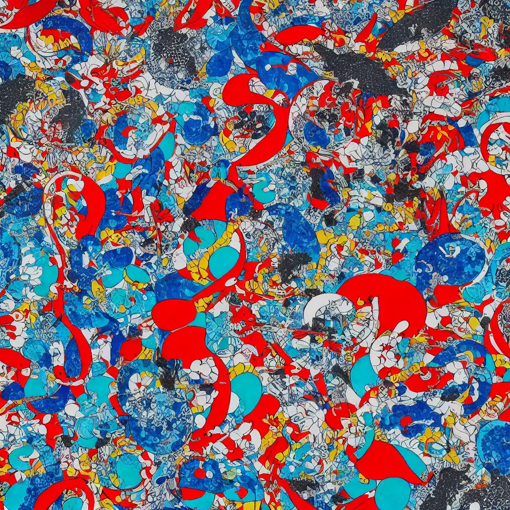 Image similar to Japanese art in the style of Damien Hirst