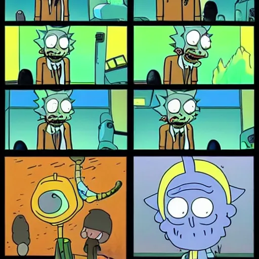 Image similar to alien rick and morty forever and forever a hundred years! g