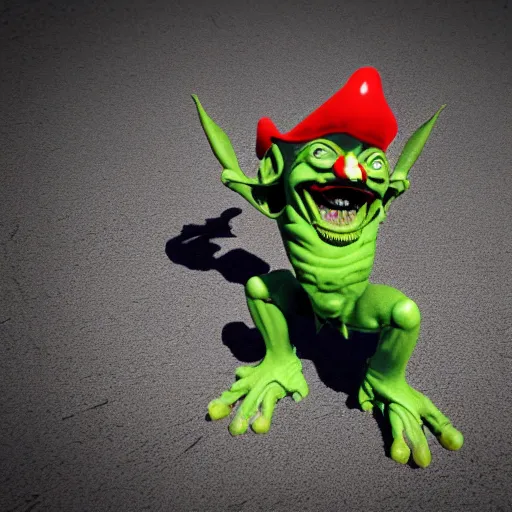 Prompt: goblin being tossed like a football, 3d render