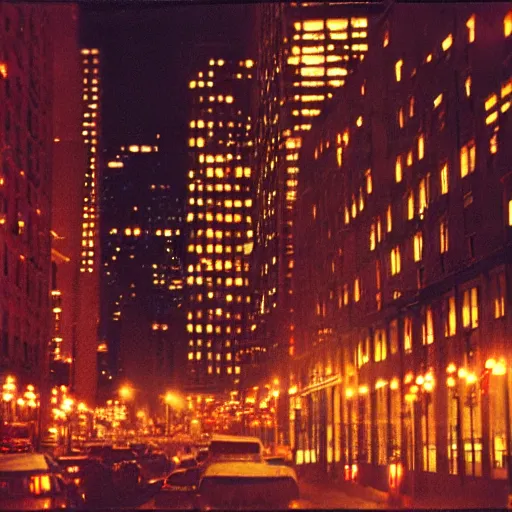 Image similar to boston nights, photo, color, kodachrome, accurate, film grain