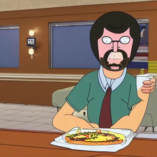 Prompt: a realistic photograph of gene belcher from bob’s burgers