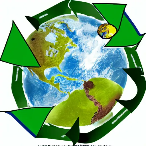 Image similar to earth ecosystem, children around the earth, recycle, hands around the earth