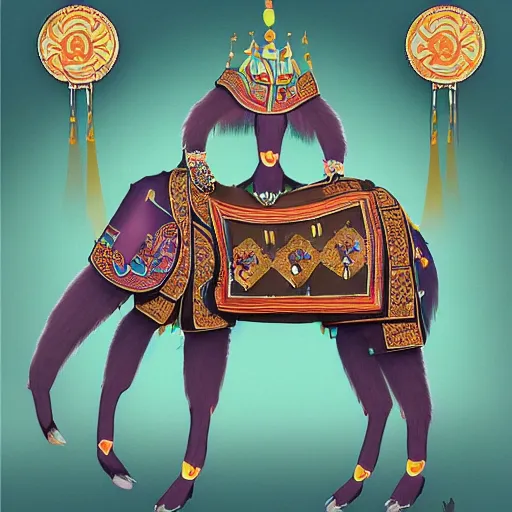 Image similar to mongolian queen genepil, concept art