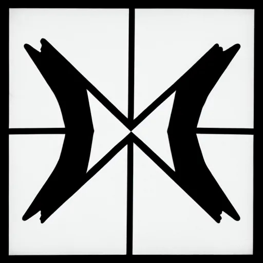 Image similar to black and white minimal animal symbol by karl gerstner, monochrome, 8 k scan, centered, symetrical, satisfying, bordered