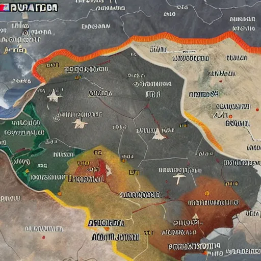 Prompt: the kurdish and turkish war in 2 0 2 2