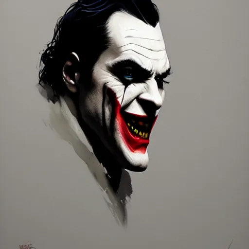 Image similar to henry cavil as joker, painted by wenjun lin, greg rutkowski