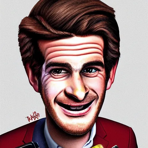 Image similar to andrew garfield caricature