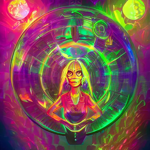 Image similar to skill magic geek inside matrix deepdream radiating a glowing aura stuff loot legends stylized digital illustration video game icon artstation lois van baarle, ilya kuvshinov, rossdraws,