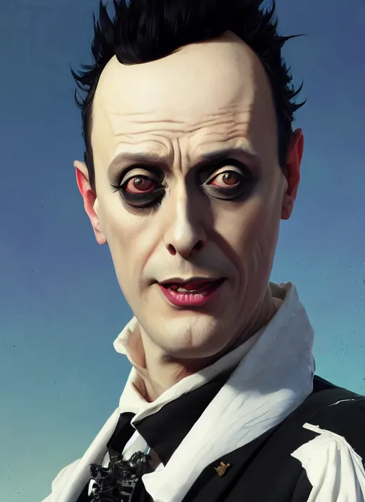 Prompt: Highly detailed portrait of Klaus Nomi, in GTA V, Stephen Bliss, unreal engine, fantasy art by Greg Rutkowski, Loish, Rhads, ferdinand knab, Makoto Shinkai and Lois van baarle, ilya kuvshinov, rossdraws, Tom Bagshaw, alphonse mucha, global illumination, radiant light, detailed and intricate environment