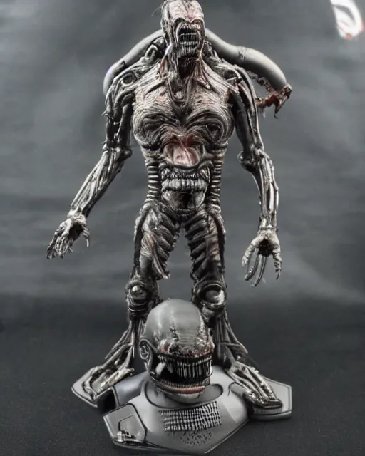 Image similar to t 8 0 0 from terminator mixed with alien xenomorph