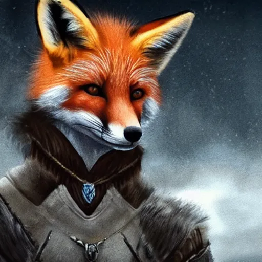 Prompt: a fox in elden ring