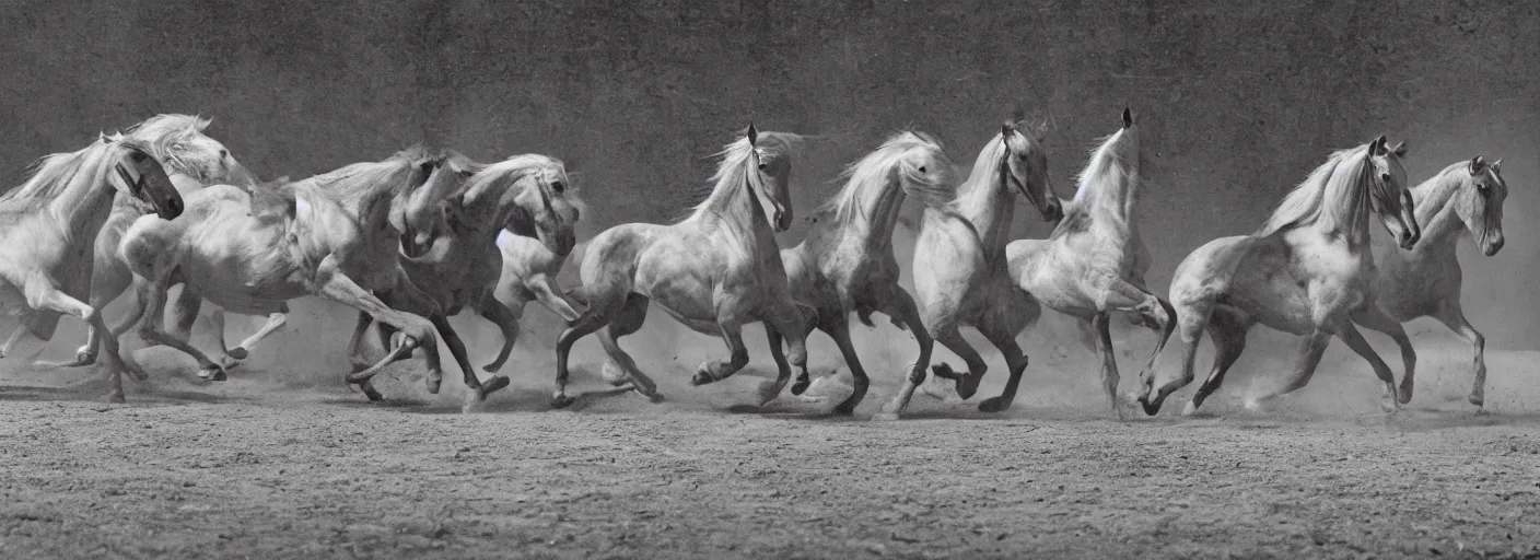 Image similar to horse running by muybridge, chronophotography