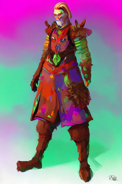 Image similar to colorful character concept art by ian pesty