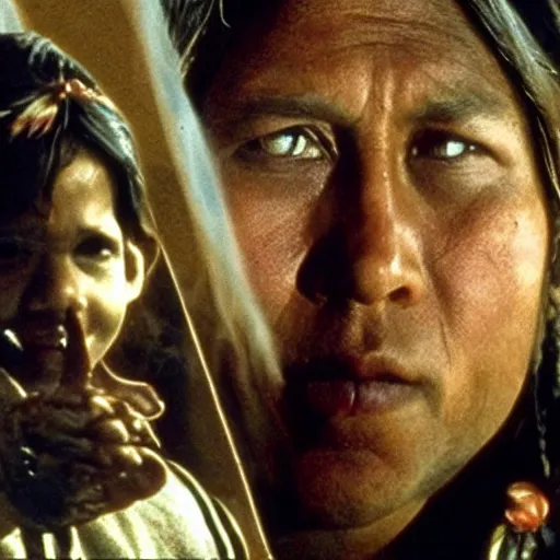 Image similar to black and white television movie, indians, smoke signals, blood brothers