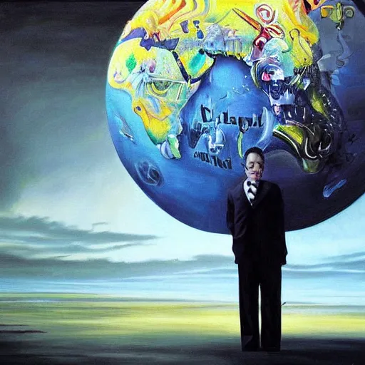 Prompt: new world order surreal hyperrealistic painiting