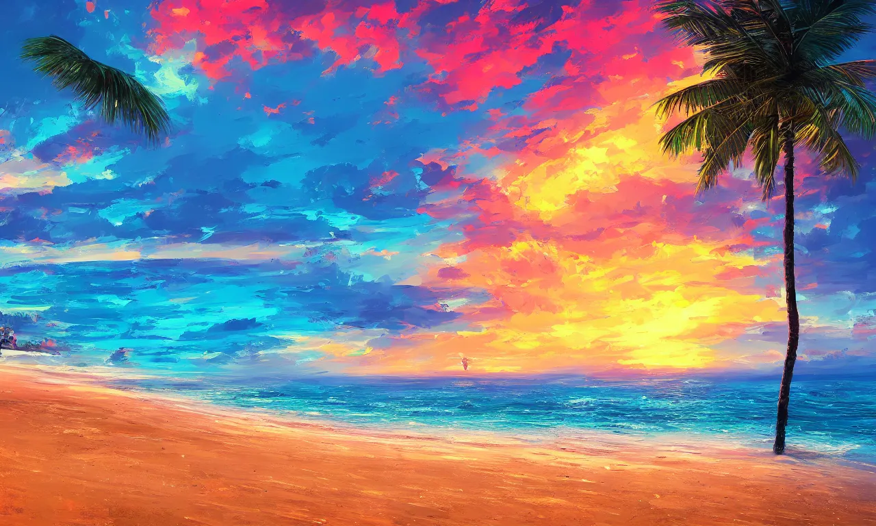 Image similar to paradise beach by alena aenami artworks in 4 k