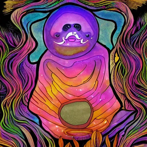 Image similar to cozy place for tardigrades, dmt art