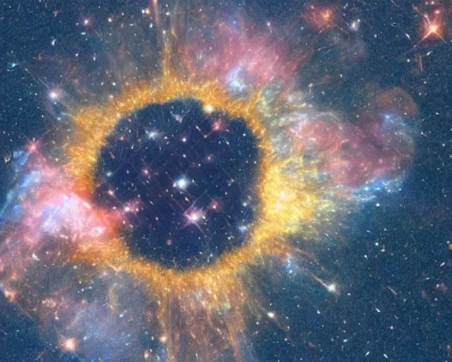 Image similar to a wide window view of a supernova