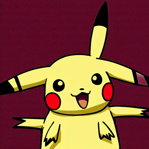 Prompt: pikachu, illustrated by mato