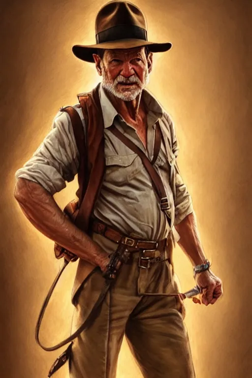 Prompt: full body photo of a older man wearing a indiana jones outfit in the style of stefan kostic, realistic, sharp focus, 8k high definition, insanely detailed, intricate, elegant, art by stanley lau and artgerm