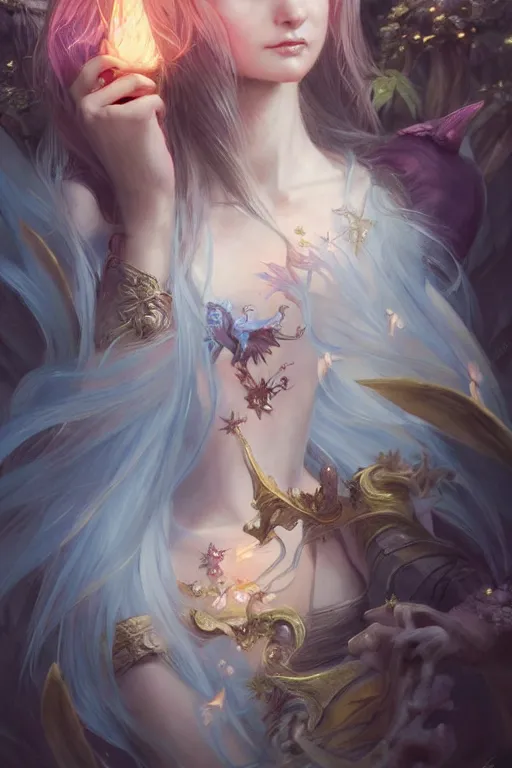 Image similar to fairy princess, highly detailed, d & d, fantasy, highly detailed, digital painting, trending on artstation, concept art, sharp focus, illustration, art by artgerm and greg rutkowski and fuji choko and viktoria gavrilenko and hoang lap