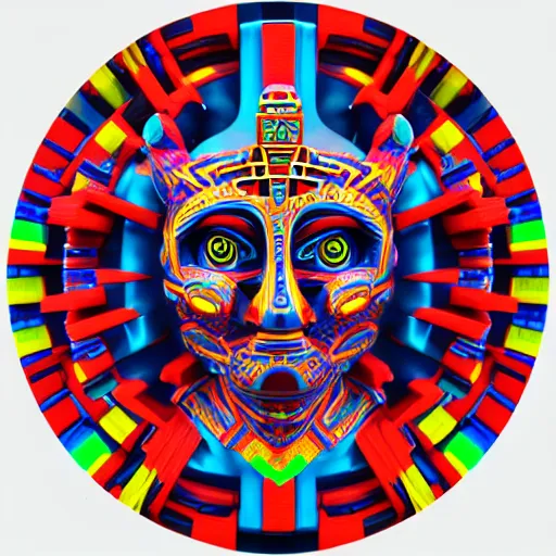 Prompt: 3 d toy psychedelic aztec gods as funco toy, octane 8 k render